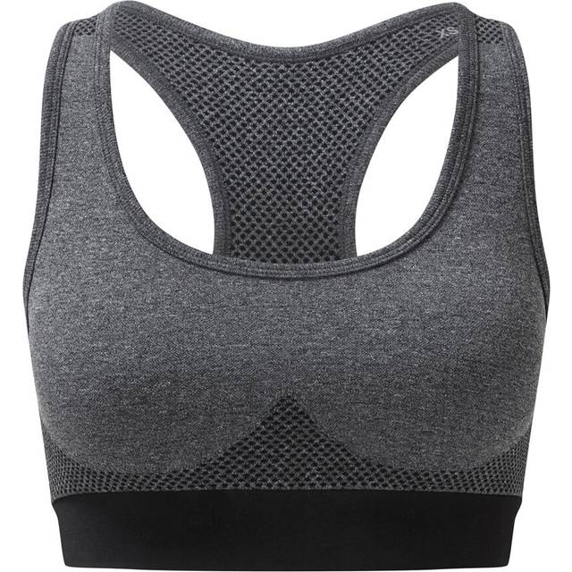 TriDri Womens Sculpted Melange Seamless 3D Sports Bra - Black - xs