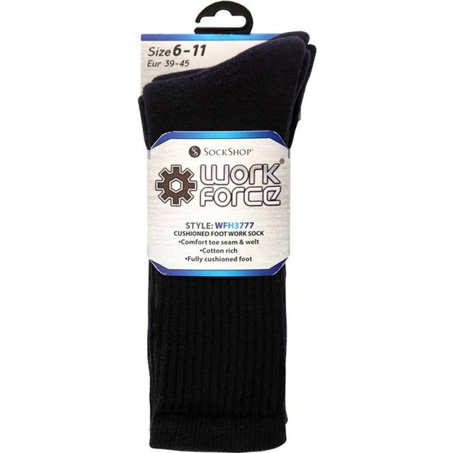 Work Force Mens Cotton Rich Socks (Pack of 2 Pairs)