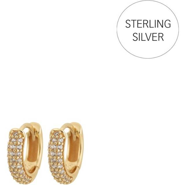 Örhängen luxe hoops mini förgyllt silver