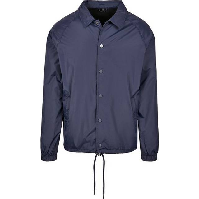 (L, Navy) Build Your Brand Mens Coach Jacket