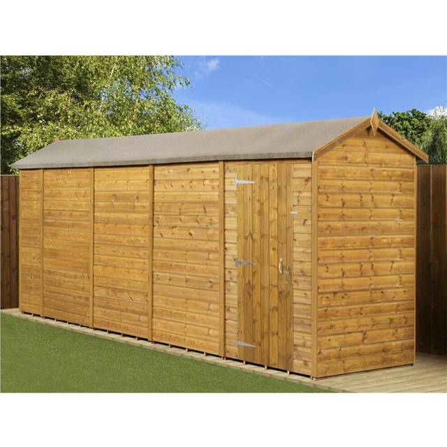 Empire Sheds Empire 1000 Pent 7x7ft Wooden Garden Shed Door Le, Green