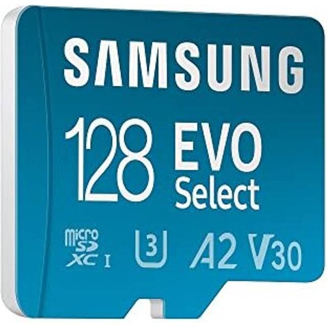 EVO Select 128GB microSDXC UHS-I U3 130MB/s Full HD & 4K UHD Memory Card inc. SD-Adapter (MB-ME128KA/EU), Blue