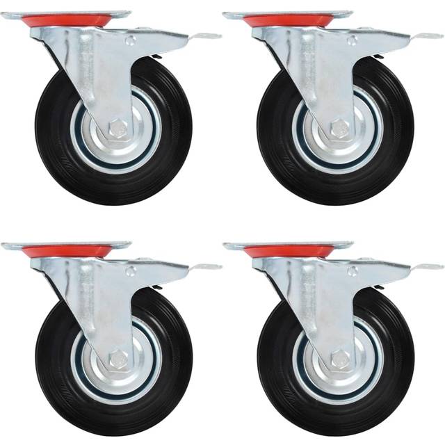 vidaXL 12 pcs Swivel Casters 125 mm