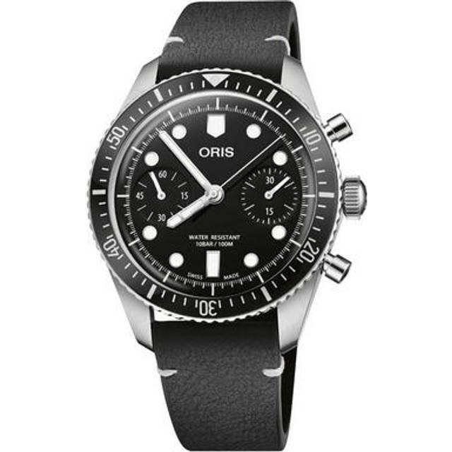 Divers Sixty Five Chronograph 40mm Mens Watch Black Leather