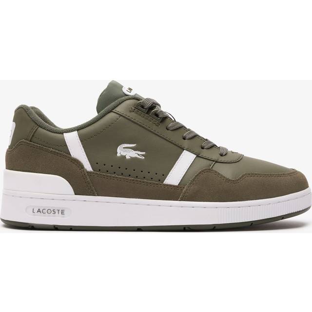 T-Clip Leather BiColour Trainers Herr, 42, KHK/WHT