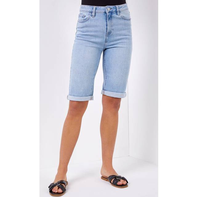 Roman Light Denim Essential Stretch Knee Length Shorts - Size 18