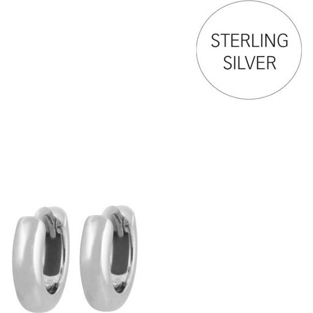 Örhängen luxe hoops mini plain silver