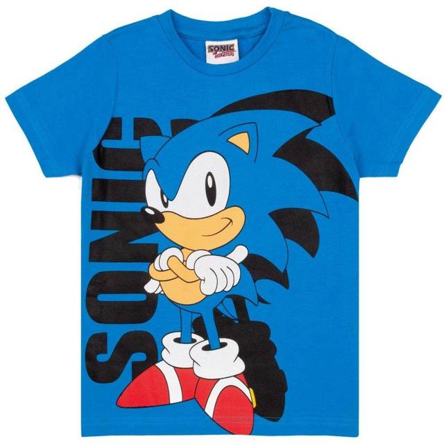 (6-7 Years, Blue/Black) Sonic The Hedgehog Boys Cartoon Character T-Shirt
