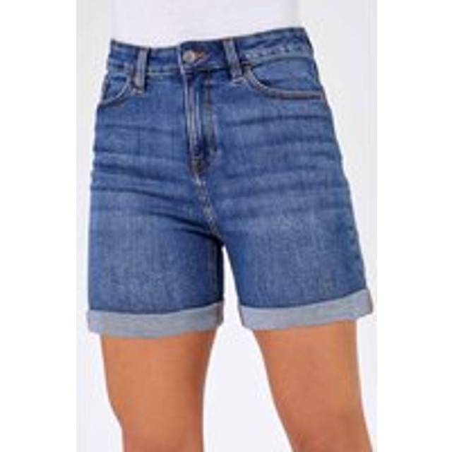 Stretch Denim Mom Shorts - 12