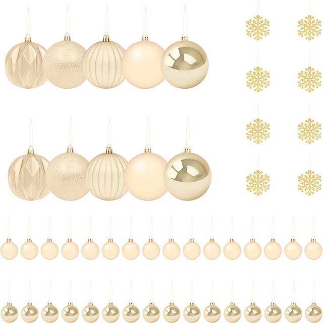 Christmas Workshop 50pk Shatterproof Baubles - Champagne