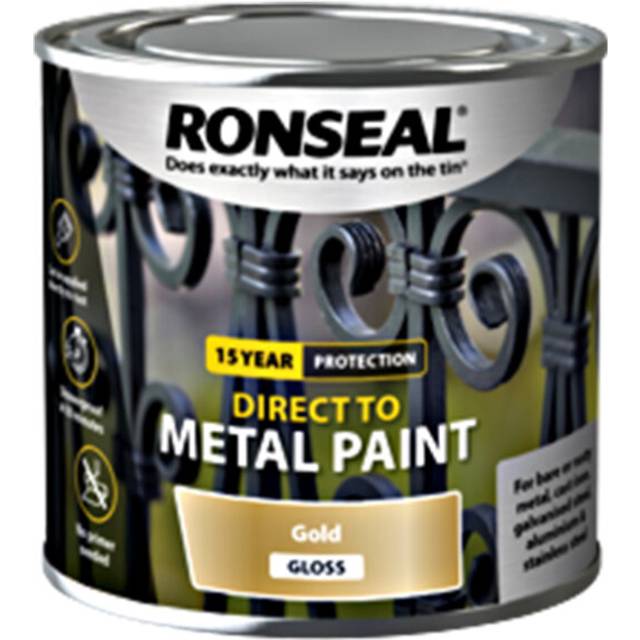 Ronseal Direct To Metal - Gold, Gloss - 250ml