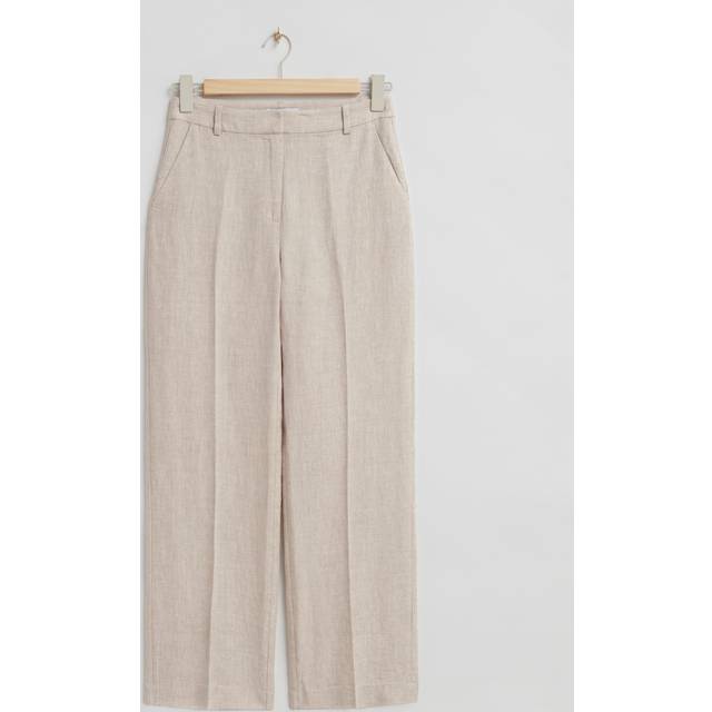 & Other Stories – beige byxor i linnetyg-Naturlig