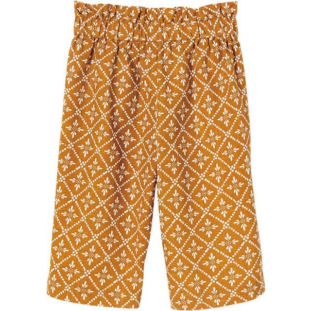 Printed Wide Trousers for Babies caramel