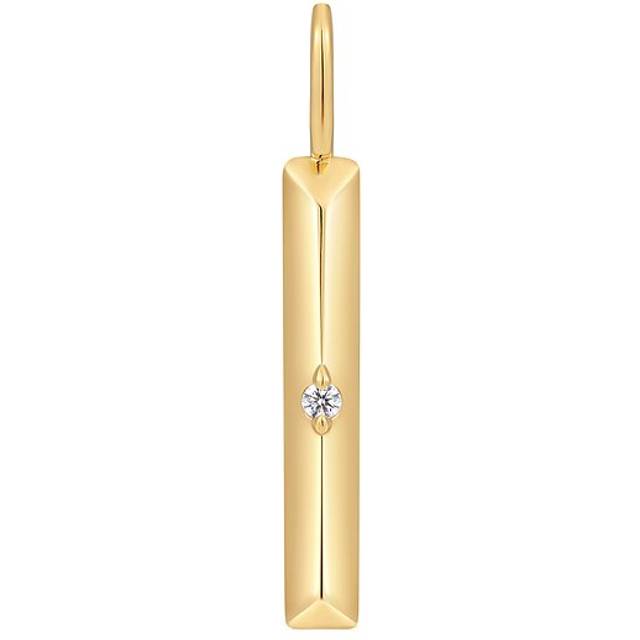 Ania Haie Sterling Silver Gold Plated Cubic Zirconia Charm
