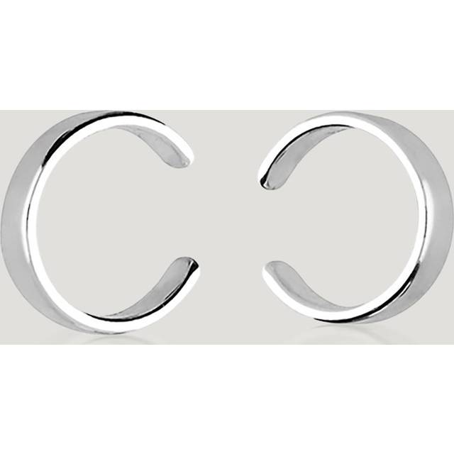 John Greed CANDY Bar Silver Plain Ear Cuffs For Women - silver