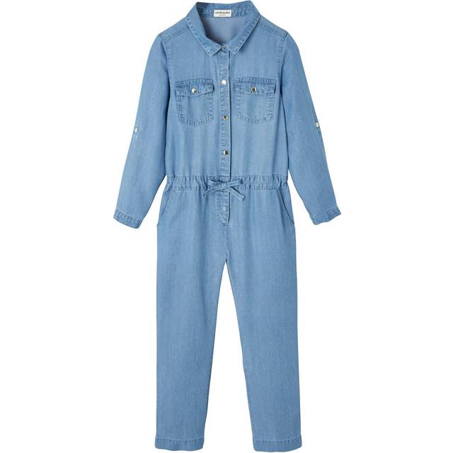 Jumpsuit in Fluid & Lightweight Lyocell® for Girls denim blue - Denim Blue