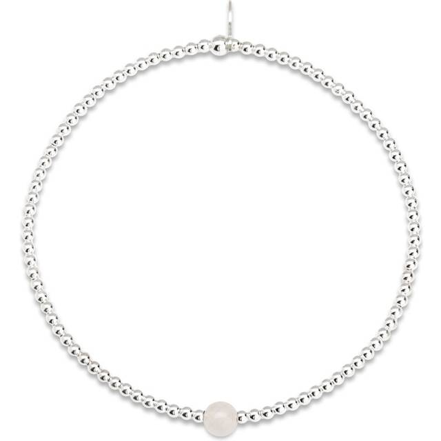John Greed Signature Silver Rose Quartz October Birthstone IMERAKI Bracelet For Women - silver