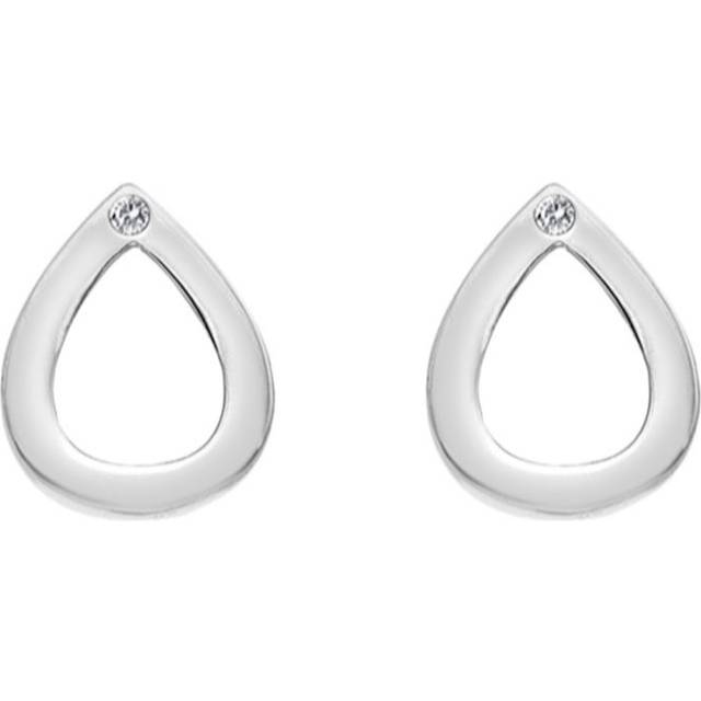 Sterling Silver Diamond Amulets Teardrop Earrings DE615