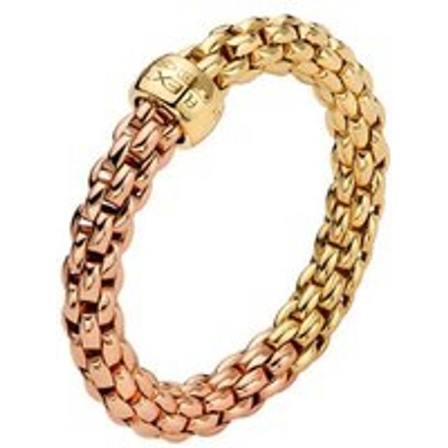 Fope Essentials 18ct Rose and Yellow Gold Ring - XS