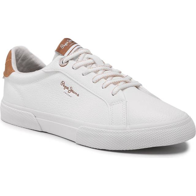 Pepe Jeans for woman. PLS31445 Classic Sneakers Kenton Max white (38), Flat, Laces, Casual
