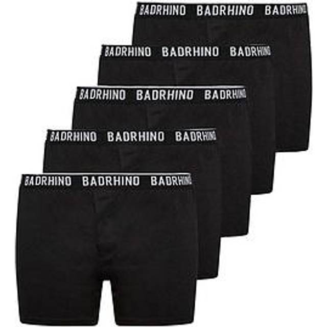 Size 2Xl Mens Badrhino Big & Tall 5 Pack Black Button Up Loose Fit Boxers Big & Tall - 2XL