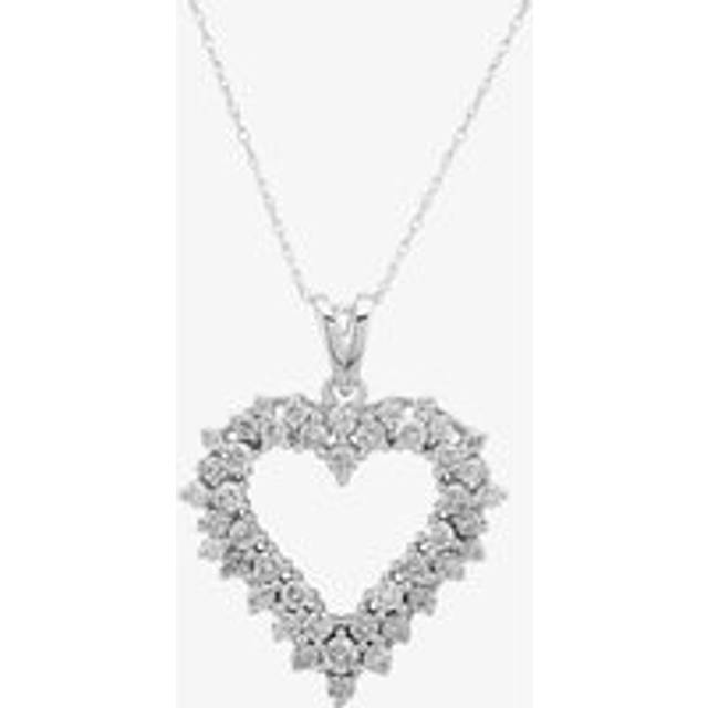 9ct White Gold 1.00ct Diamond Open Heart Pendant THP20494-100 - Silver