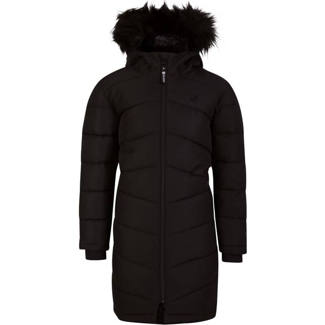 (7-8 Years, Black) Dare 2B Girls Striking III Quilted Parka