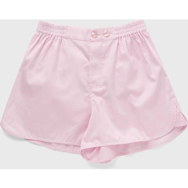 Hay Soft Pink Outline Contrast-trim Organic-cotton Pyjama Shorts - SOFT PINK