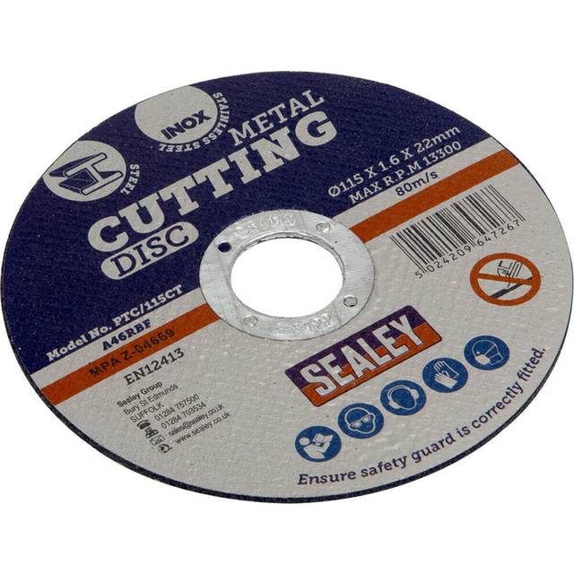 115 x 1.6mm Flat Metal Cutting Disc - 22mm Bore - Heavy Duty Angle Grinder Disc