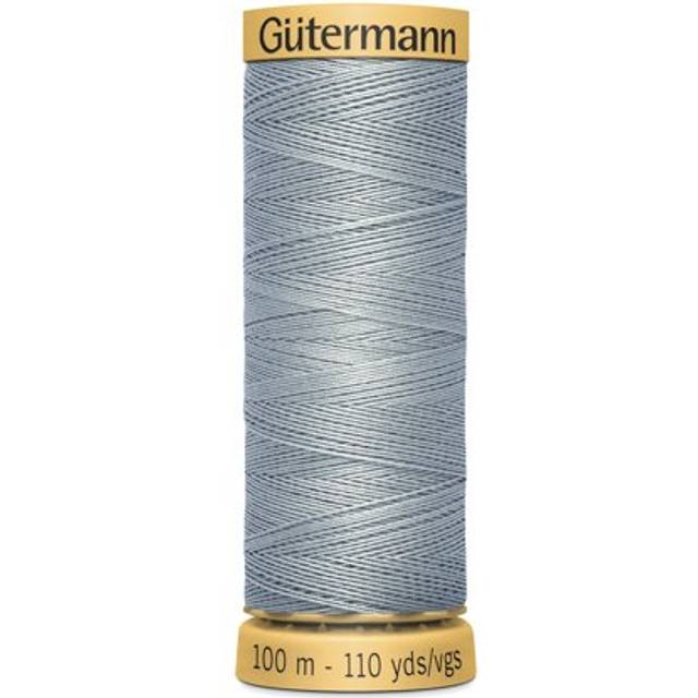 Gutermann Natural Cotton Thread 110yd-Silver Streak