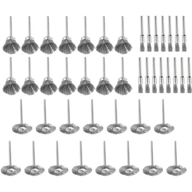 45pcs Steel Wire Wheel Brushes Sanding Polishing Set for Rotary Tool