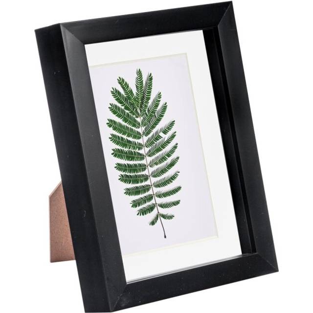 5" x 7" Black 3D Box Photo Frame - with 4" x 6" Mount - White Mount