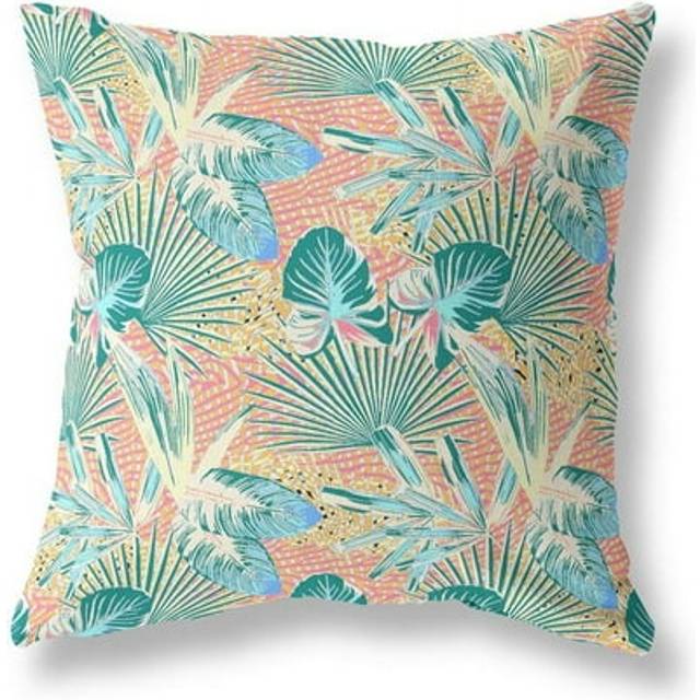 Roses Sprayed Stars Suede Blown and Closed Pillow by Amrita Sen in Gra