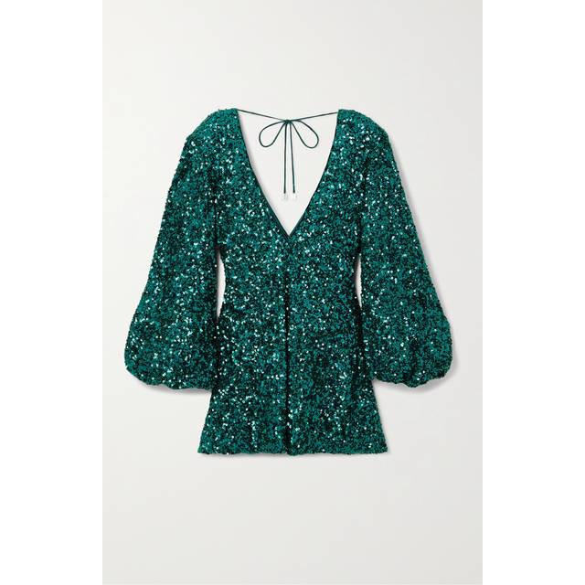 Rotate Birger Christensen Sequin Mini Dress - Green - 38 IT