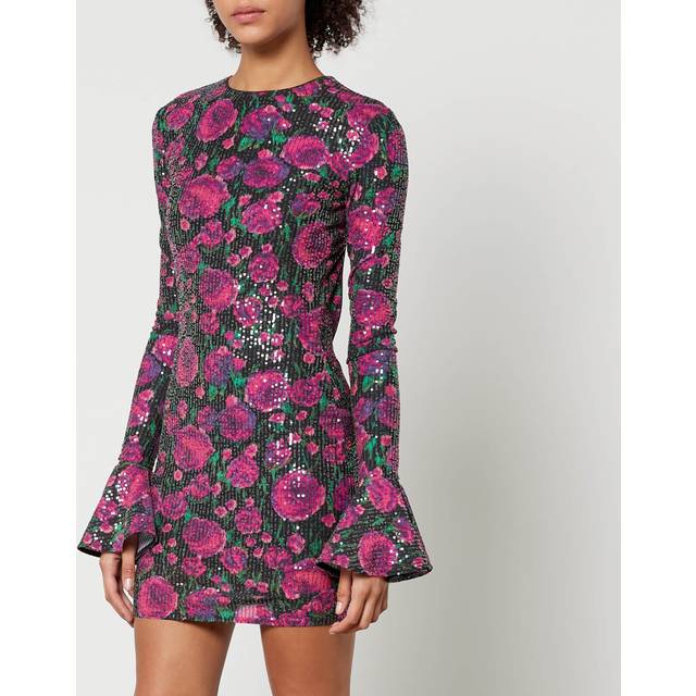 ROTATE BIRGER CHRISTENSEN Sequins Open Back Dress |Svart |40