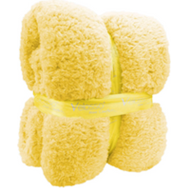 Velosso Teddy Sherpa Reverse Blanket - 130Cm X 180Cm - Yellow, Yellow
