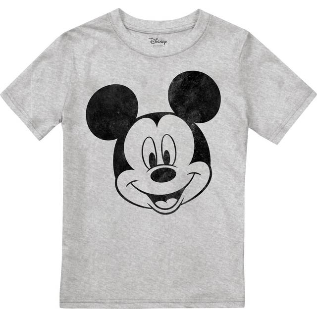 Disney Boys Mickey Mouse Face T-Shirt (Sports Grey) - Light Grey - Size 5-6Y