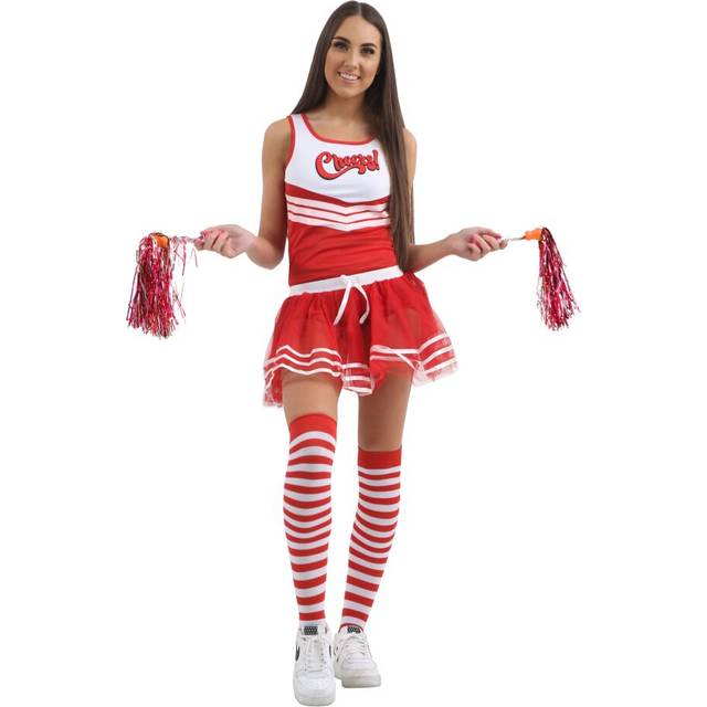 (Women Vest ) Fancy Dress Hen Stag Cheers Cheerleader Costume Set Tutu Vest Socks Party Outfit