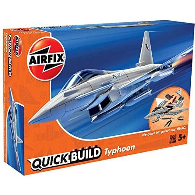 Airfix J6002 Quickbuild Model Airplane Kits for Adults & Kids - Eurofighter Typhoon - Fighter Jet Plastic Model Kits  Block Building Sets  Snap Togeth