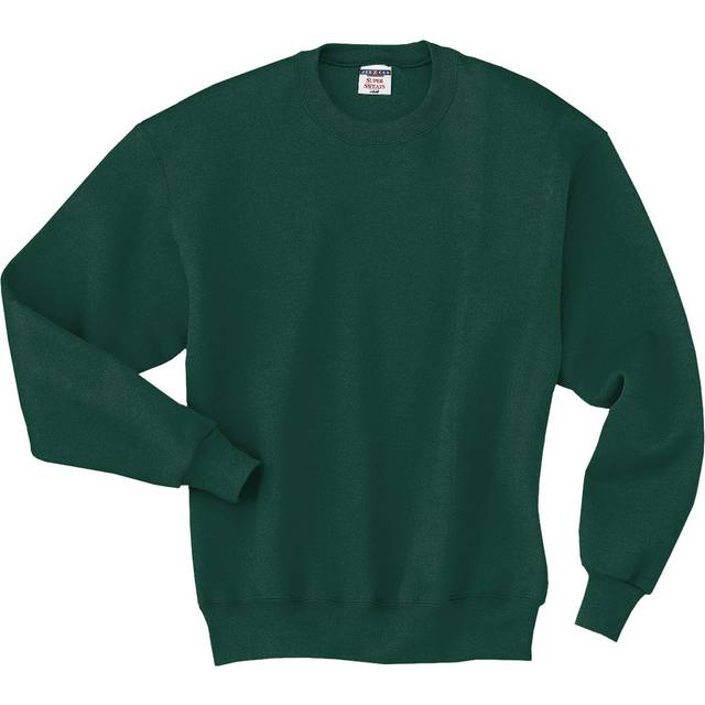 Jerzees Adult 95 oz Super Sweats NuBlend Fleece Crew S FOREST GREEN