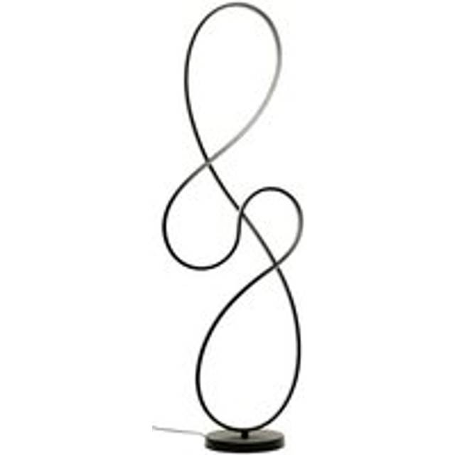 ValueLights Infinity Matt Black Swirl Integrated LED Floor Lamp - 114 x 36.5 x 36.5cm