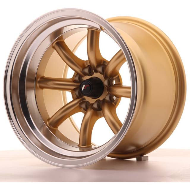 Japan Racing JR19 Gold Machined LIP 10.5x15 4/100 ET-32 B73.1 (10.5x15 4/100 ET-32 B73.1)