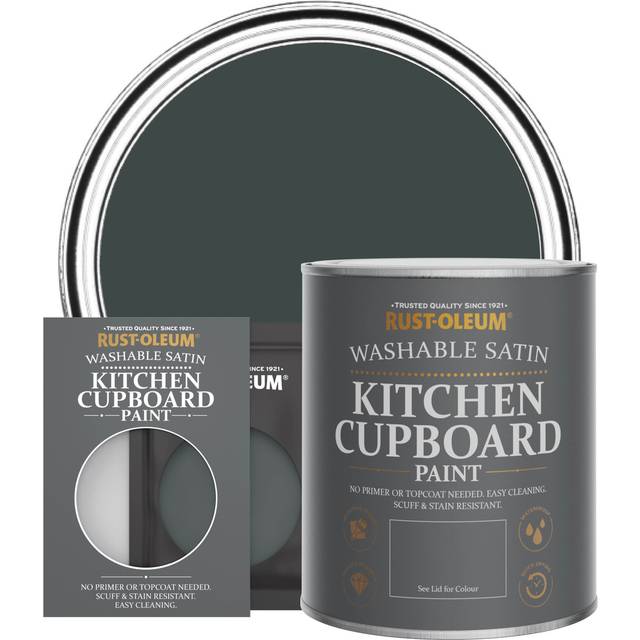 Rust-Oleum Kitchen Cupboard Satin Finish Tester Sachet - Black Sand 10ml - Black Sand