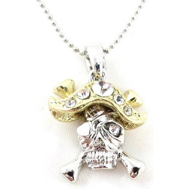 Les Trésors De Lily [J3565] - Designer necklace 'Skull' gold and silver silver