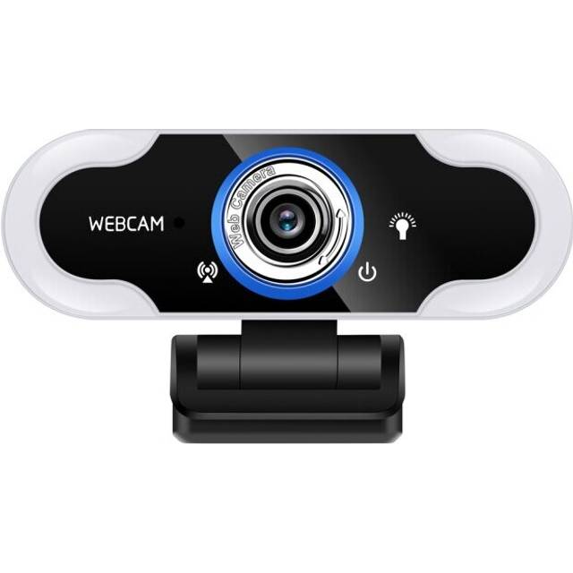 Webcam With LED Ring Fill Light Computer Mini Camera USB Web Cam With Microphone Webcams(1080p)