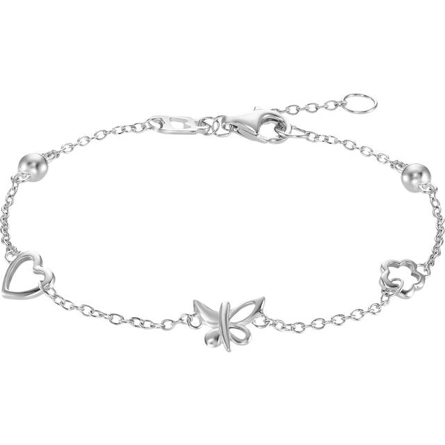 Amor Armband 925 Sterling Silver Flickor Barn Armsmycke, 17+2 cm, Silver, Hjärta, Levereras i presentförpackning, 2016485