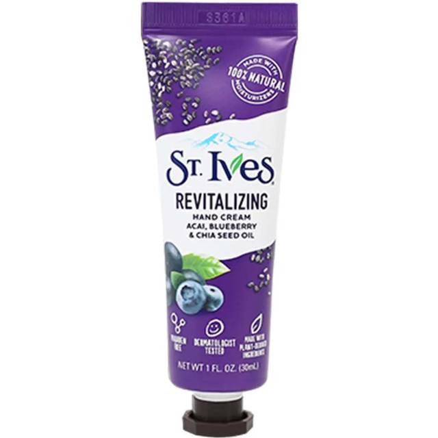St.Ives Revitalising Hand Cream 30ml - Acai, Blueberry and Chia Seed Oil