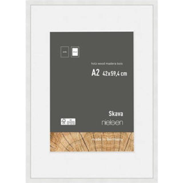 Nielsen Skava A2 Oak Wooden Picture Frame With A3 Mount, Brown