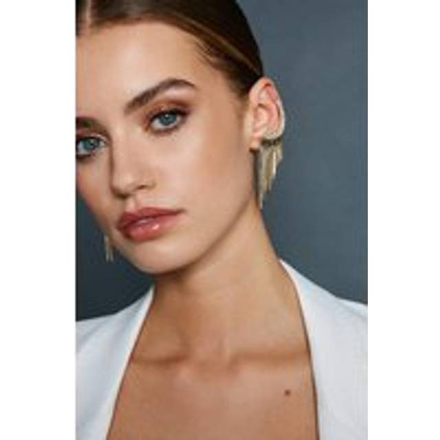 Gold Drop Ear Cuff Earrings - Gold