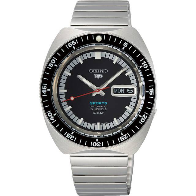 Seiko 5 Sports Limited Edition 55th Anniversary Black Dial Steel Bracelet SRPK17K1